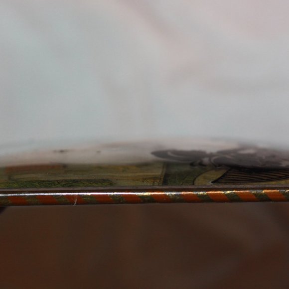 Vintage Convex Glass Reverse Painted Silhouette Metal Frame Man & Woman - Picture 4 of 5